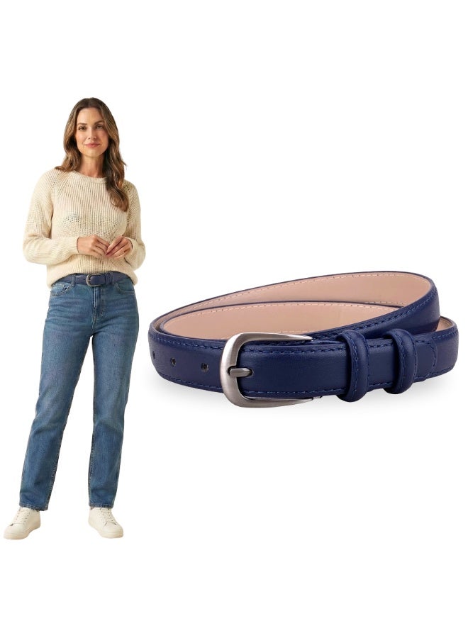 Classic Milano Women's Belt with Gift Box | Faux Leather Ladies Belt for Dresses, Jeans & Gowns | Stylish Womens Belt | Adjustable Girls Belt | Belt for Women with Elegant Buckle - Image 1